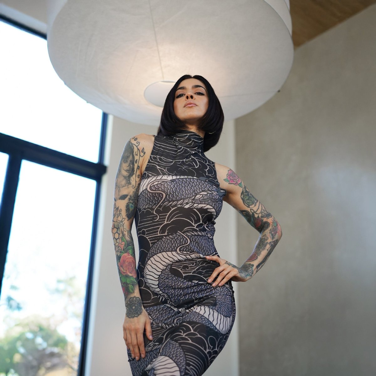 Dragon's embrace bodycon sheer mesh dress rage quit Dragon's embrace bodycon sheer mesh dress rage quit