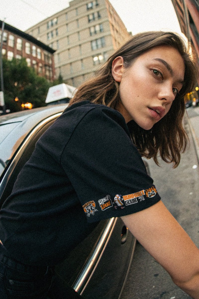 Street Cuffs printed black tee - rage quit