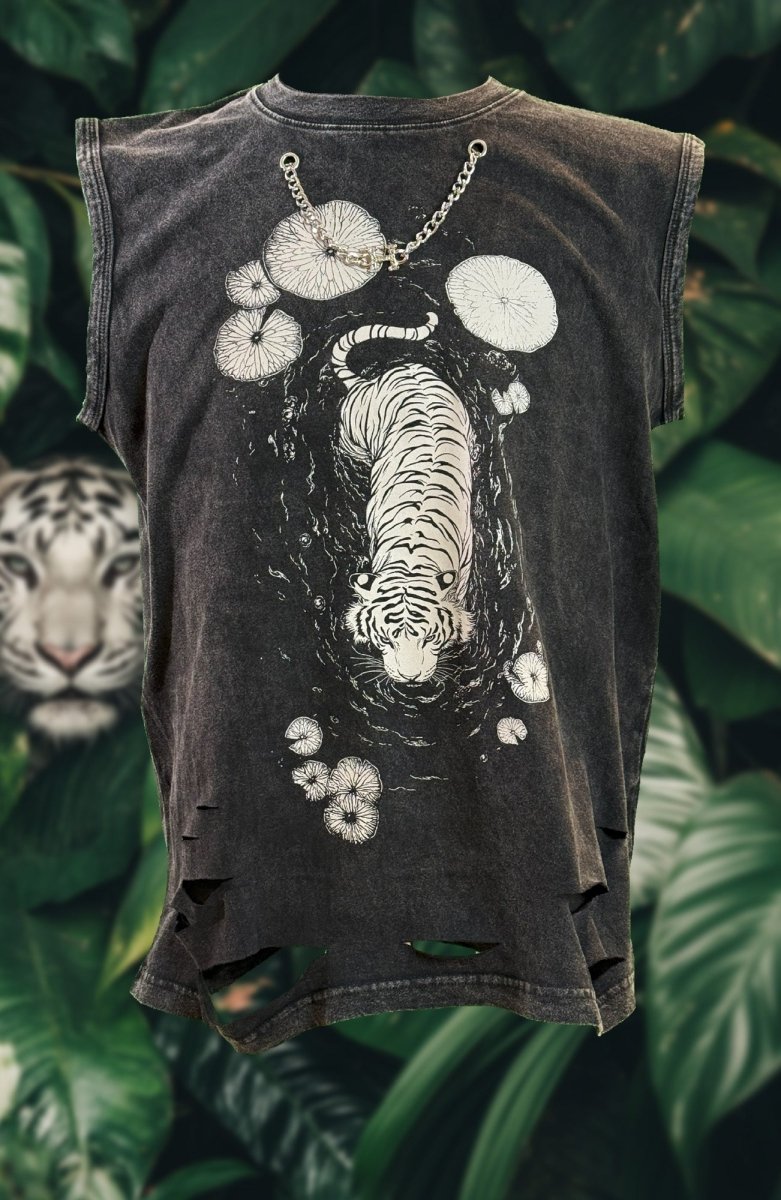 Tigerflow - distressed sleeveless shirt - rage quit