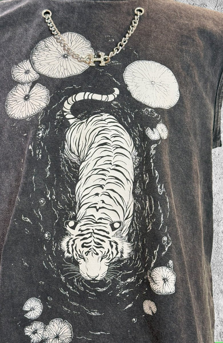 Tigerflow - distressed sleeveless shirt - rage quit