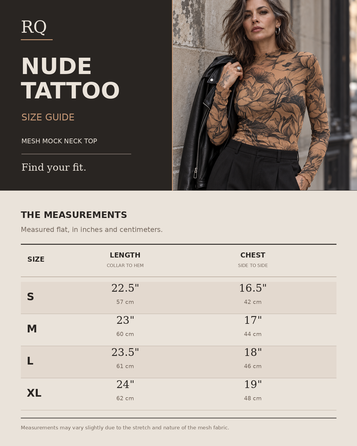 Nude Tattoo Floral Mesh Mock Neck Top