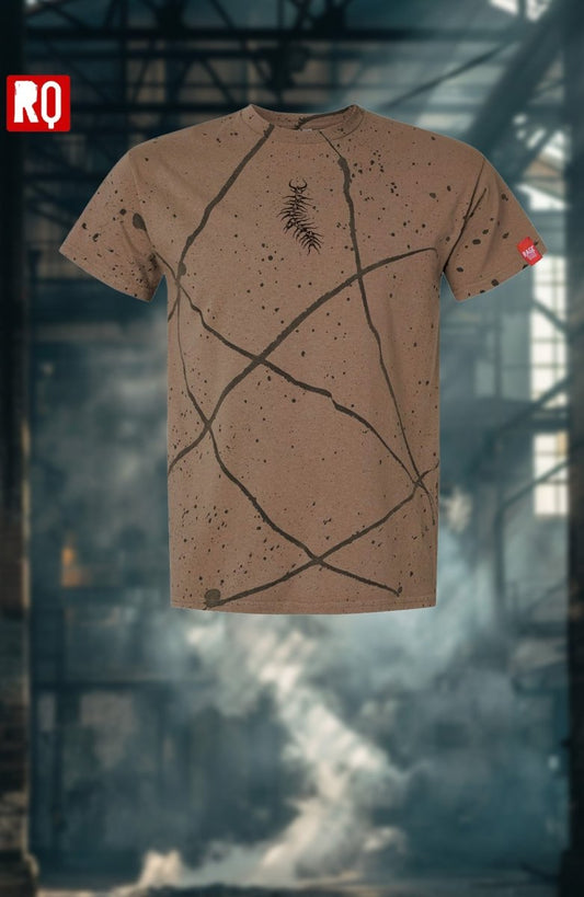 Centipede splatter brown shirt, grunge style, punk style, goth tee - rage quit