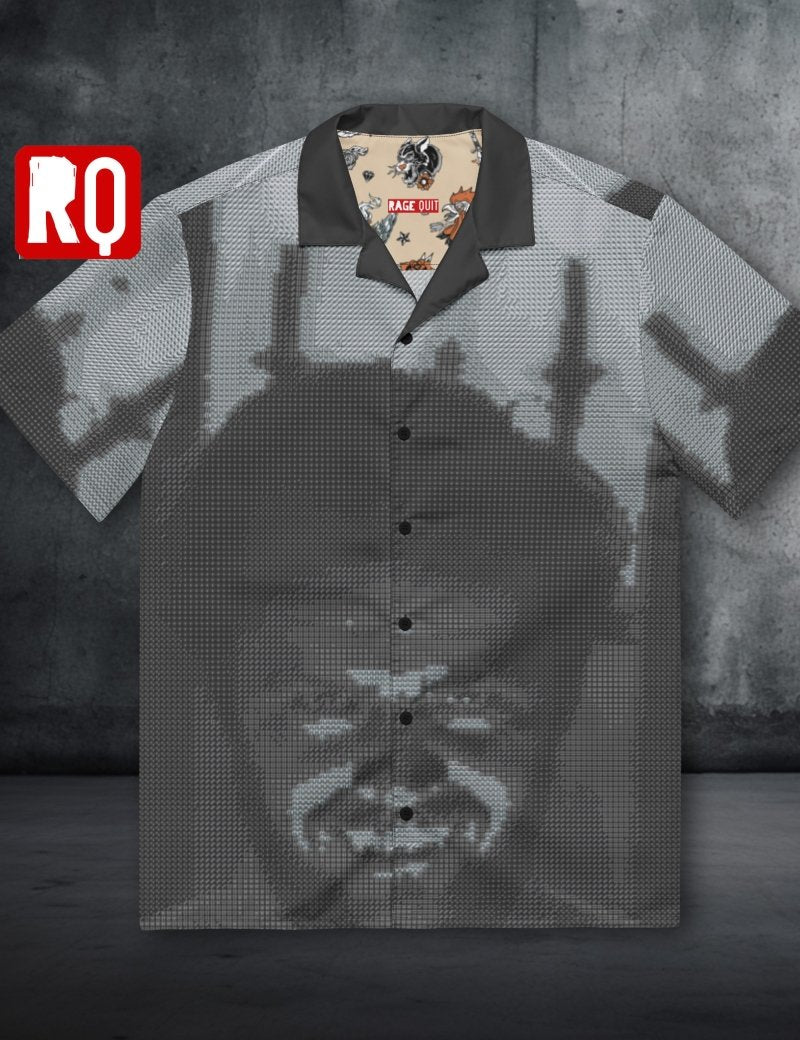 MAD MAN dice art Unisex button shirt - rage quit