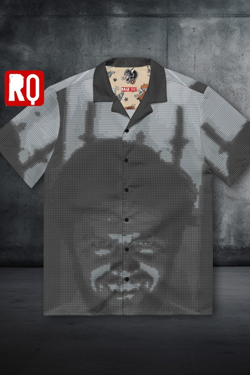 MAD MAN dice art Unisex button shirt - rage quit