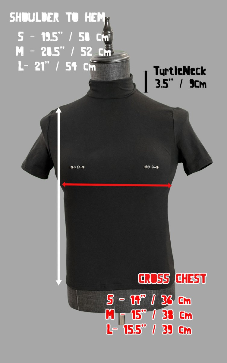 Pierced turtleneck shirt, sexy bodycon shirt with nipple piercing - rage quit