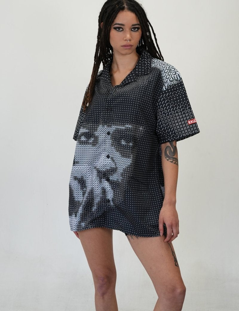 PULP dice art button up Unisex button shirt - rage quit