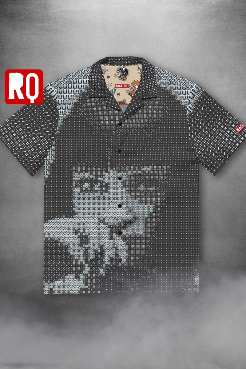 PULP dice art button up Unisex button shirt - rage quit