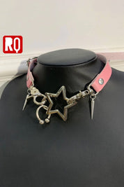 Punk Hollow Star leathers choker - rage quit