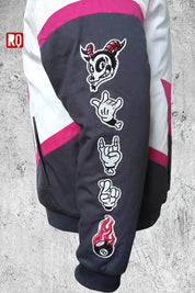 RQ racer Jacket, high quality embroidery, pink lining, unique piece - rage quit