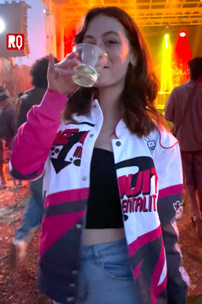 RQ racer Jacket, high quality embroidery, pink lining, unique