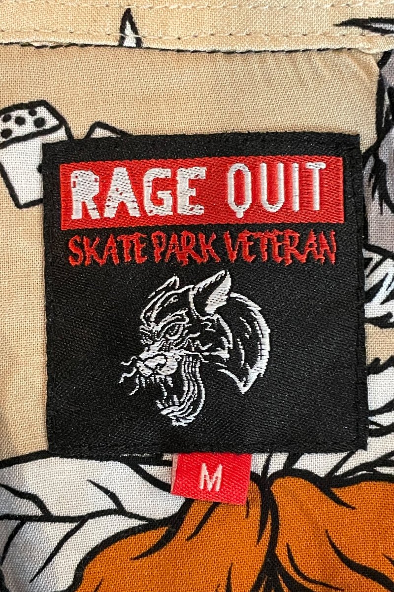 Skate park veteran button up shirt - rage quit