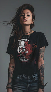 Tank girl shirt, 2 colors print, cotton shirt, retro vintage grunge style - rage quit