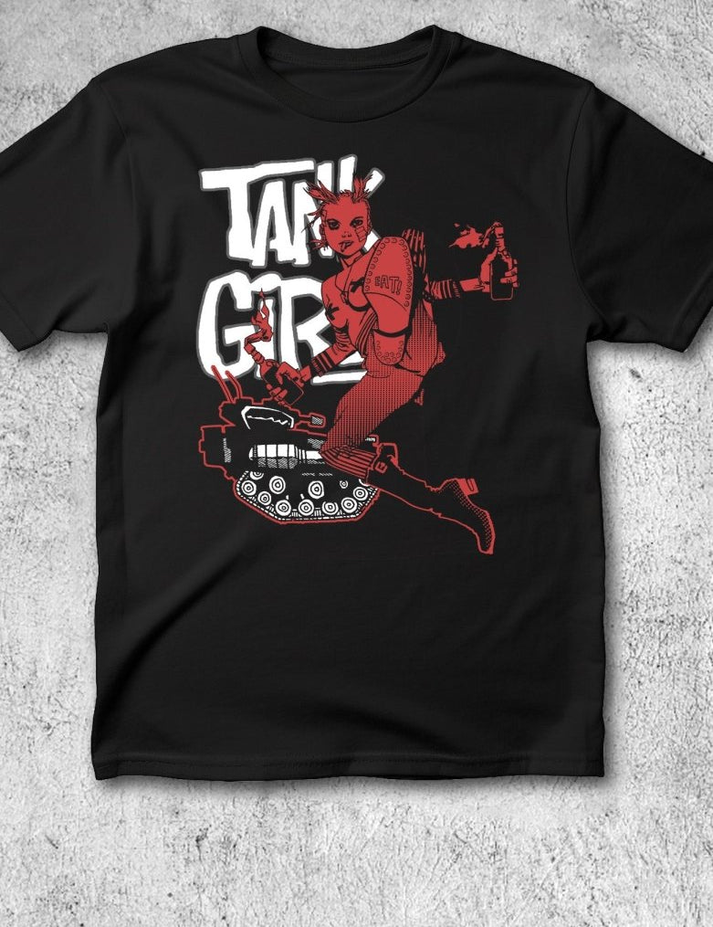 Tank girl shirt, 2 colors print, cotton shirt, retro vintage grunge style - rage quit