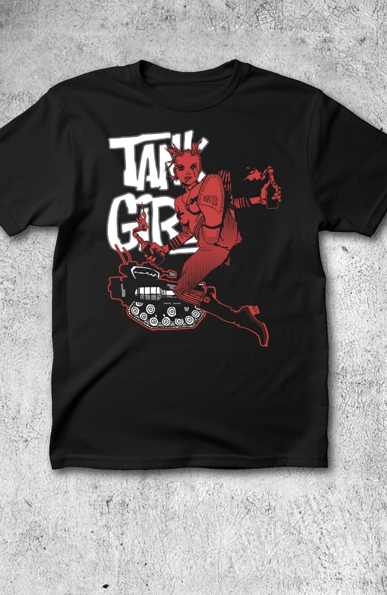 Tank girl shirt, 2 colors print, cotton shirt, retro vintage grunge style - rage quit