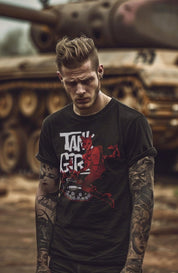 Tank girl shirt, 2 colors print, cotton shirt, retro vintage grunge style - rage quit
