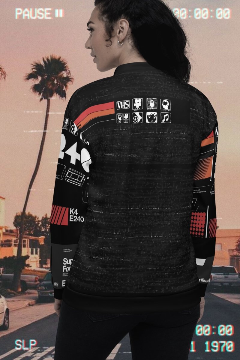 VHS Cassette Unisex Bomber Jacket - rage quit