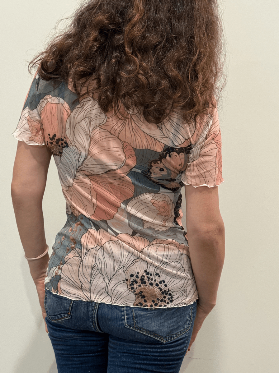Wild Bloom — Pink Floral Mesh Top - rage quit