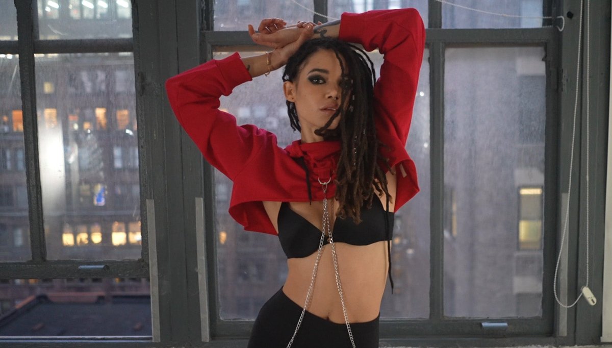 women long sleeves hooded crop top, bust out cut with decorative chains, punk attitude hoodie - rage quit